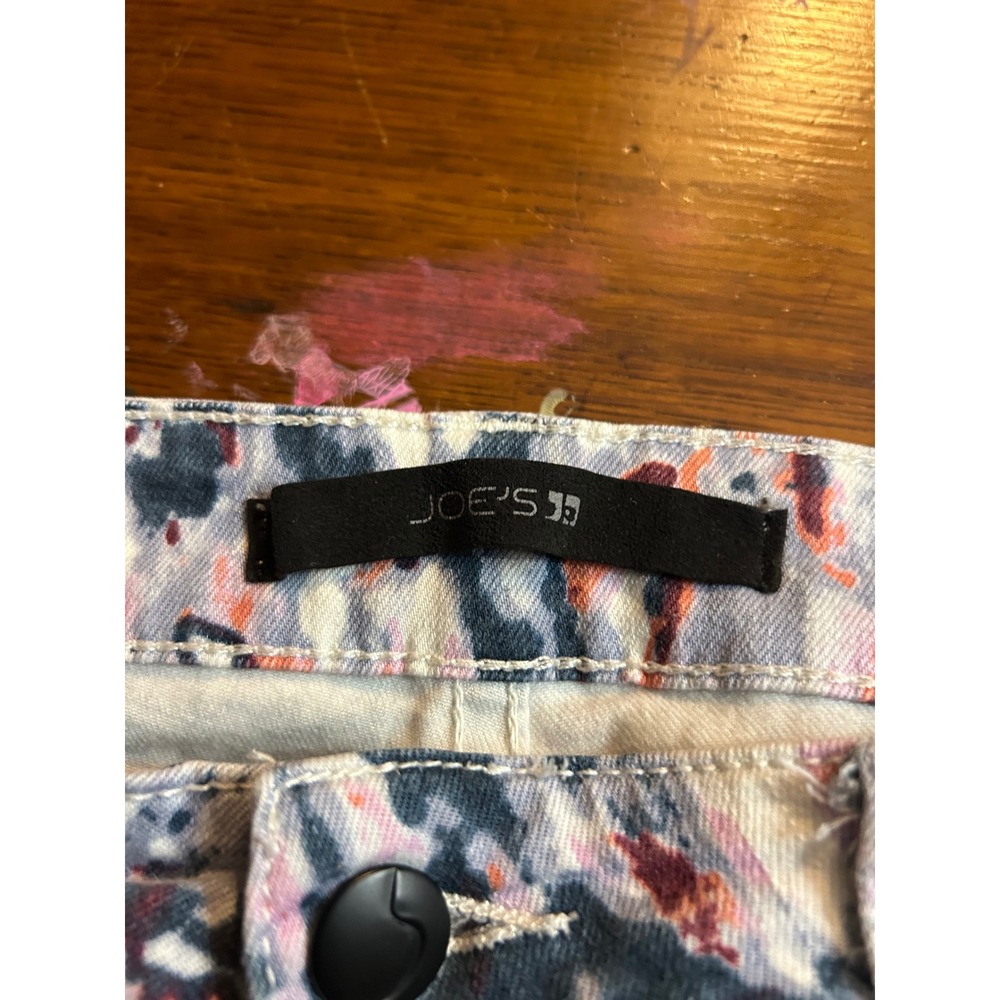 Joe's Jeans Skinny Ankle Blue Bell Print Multi Color Abstract Denim W27